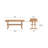 69''  Mid-Century Modern Farmhouse Solid Wood Dining Table For 6-8 People-1381281466