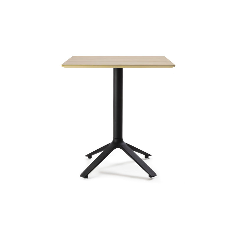 EEX Square Dining Table, Black, Natural Oak