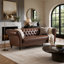 Canapé en cuir 88,5 pouces Chesterfield