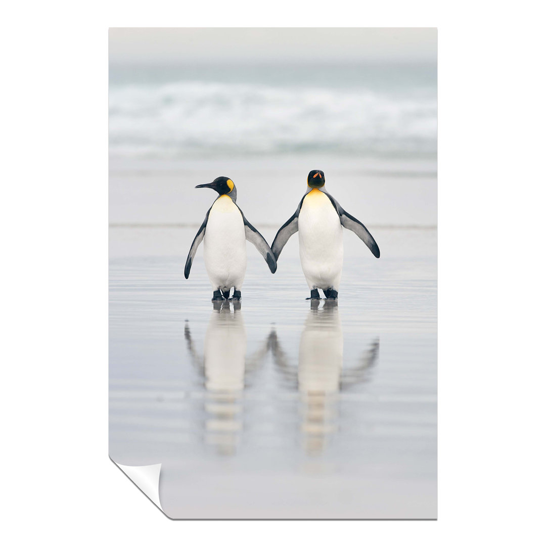 Penguin Friends Holding Hands - Unframed Art Prints