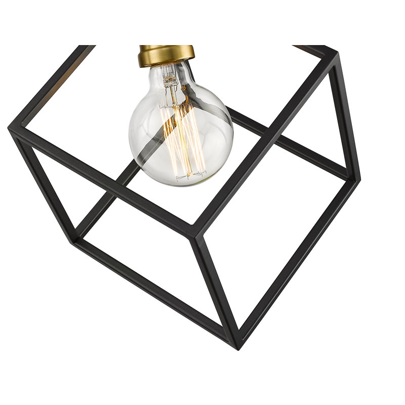 Luminaire suspendu géométrique 1 lumière Unia, Bronze / laiton vieilli