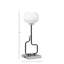 Lampe décorative Amarmula, avec ports USB, noir mat et finition graphite, verre transparent de 7 po-1222879848-1222879849