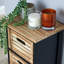Ribal Fully Assembled 3 Drawer Chest Storage Unit - Black and Oak