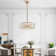 3 - Light Dimmable Drum Crystal Chandelier