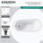 Kingston Brass Aqua Eden 59-Inch Acrylic Oval Single Slipper Freestanding Tub with Drain