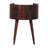 Chestnut Round Open Slot Bedside