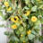 Artificial Farmhouse Greenery Foliage Mini Eucalyptus Berry Spring Summer Front Door Daisy Flower Swag