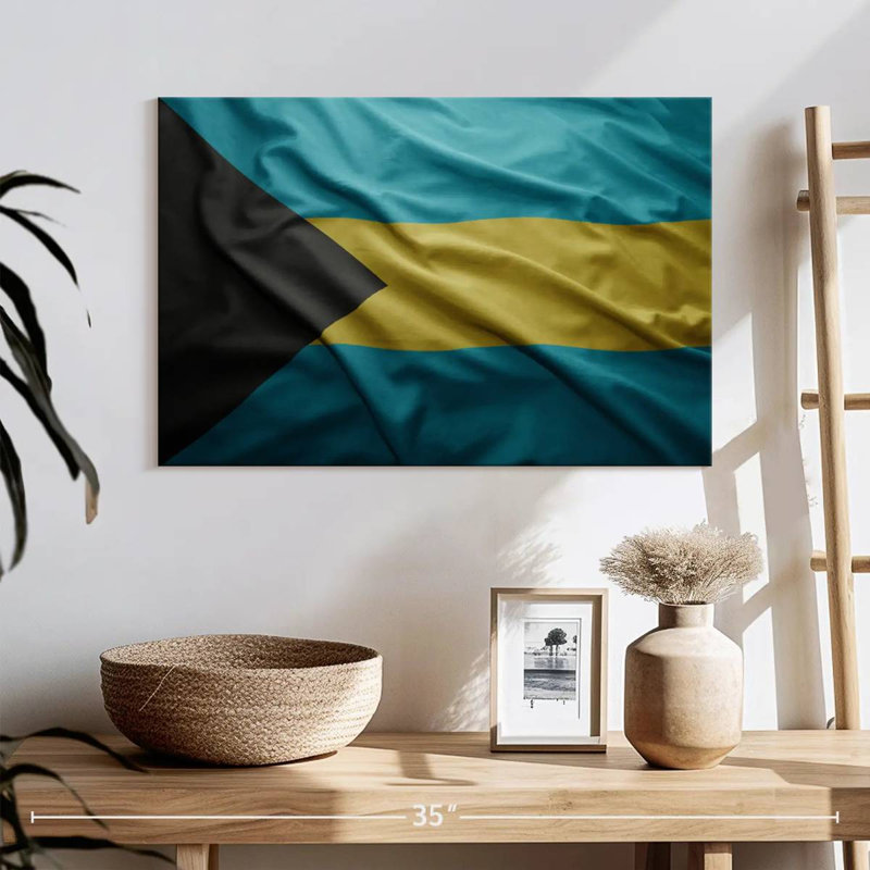 Borges Waving Bahamas Flag, 16" H x 24" W