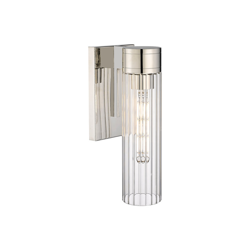 Applique murale 11 po Empire, Transparent, H 12,63 po x l 5,5 po x P 3,13 po, Nickel poli