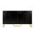 Modern Sideboard With Four Doors, Metal Handles & Legs And Adjustable Shelves Kitchen Cabinet-1979584321