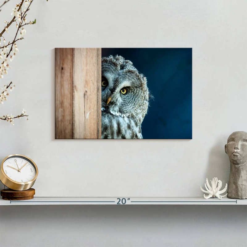 " Peeking Owl ", 8" H x 12" W x 1" D