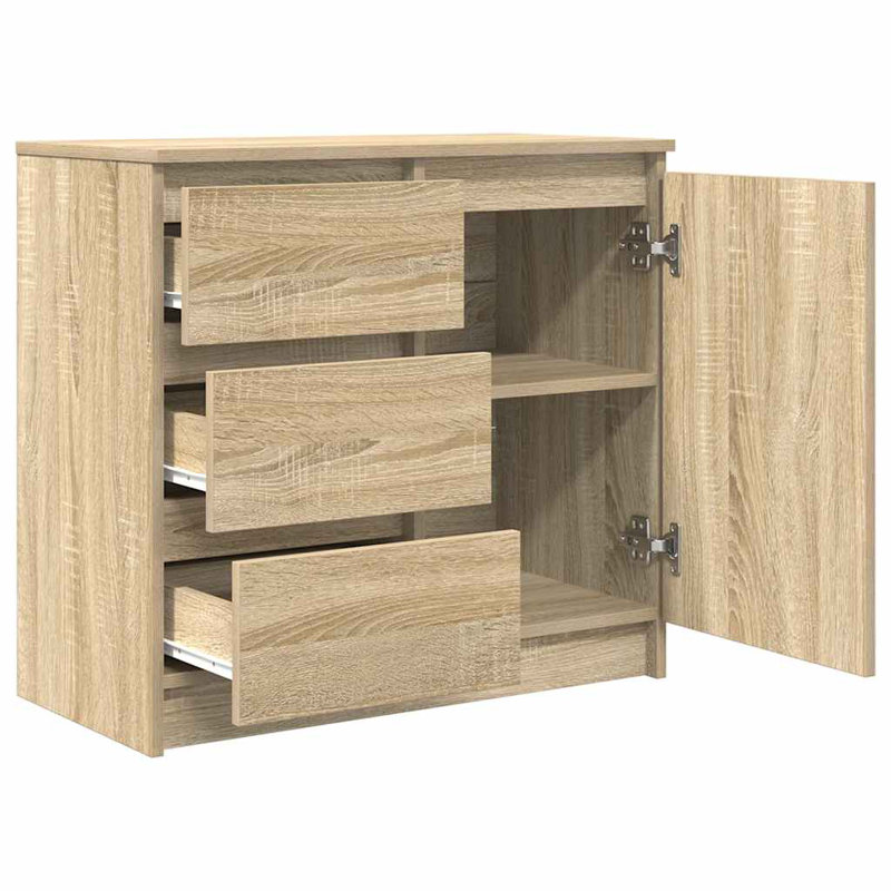 Sideboard With Drawer 71X35x65 Cm Engineered Wood, Sonoma Oak