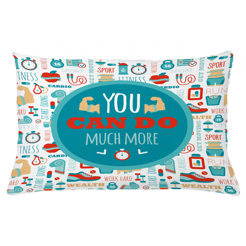 Housse de coussin lombaire intérieur/extérieur fitness, 16 po x 26 po