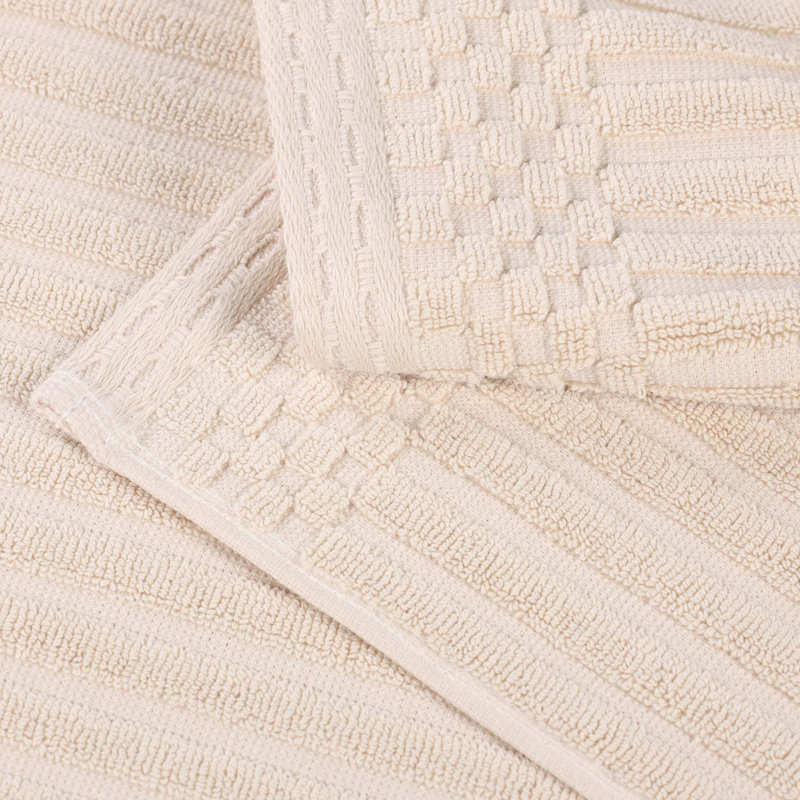 Ensemble de serviettes en coton Kleiman, Ivoire ivoire