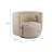 Elora Modern Swivel Accent Armchair With Lumbar Pillow And Metal Base-119691908