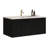 36" Floating Bathroom Vanity - Striped Brushed Black Oak, Ceramic Sink, Pre-Assembled Modern Functional Addition-106246736-106246737