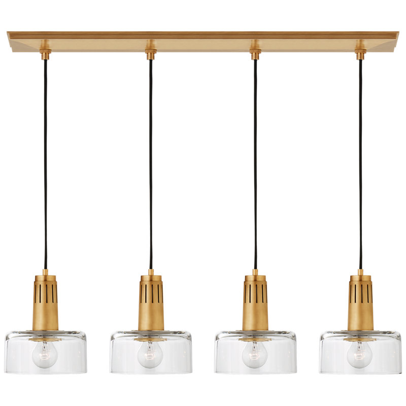 Iris 4 - Light Pendant, Antique Brass