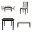 Ensemble de table de salle à manger 6 pièces avec 4 chaises rembourrées à dossier haut et 1 banc, facile à assembler-915979169