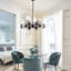 Lustre linéaire moderne 6 lumières Lorn