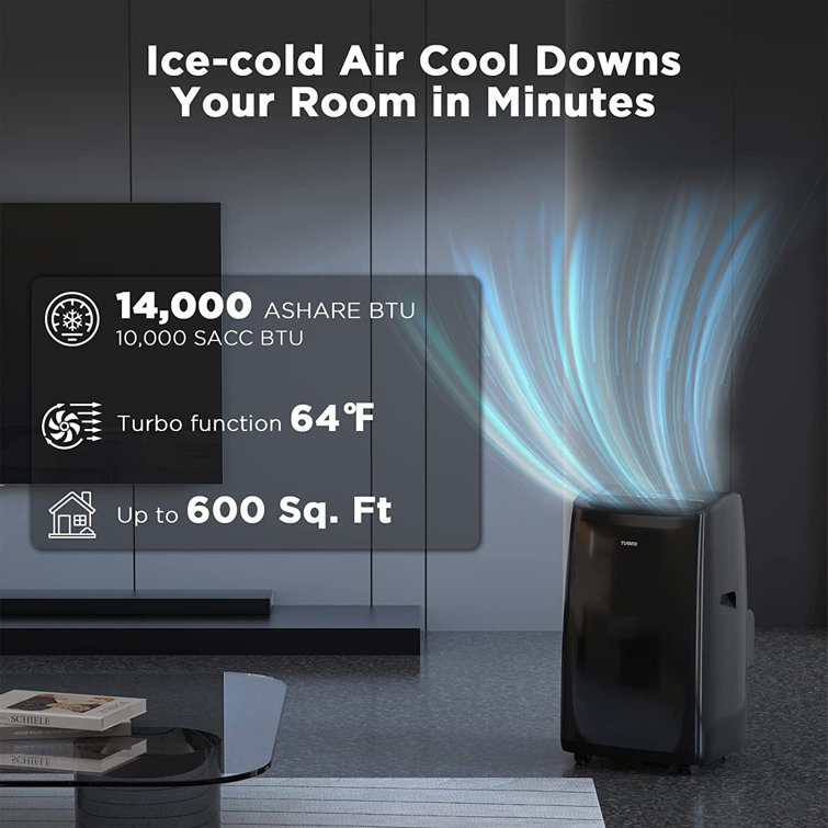 Air Conditioner 10000 BTU Turbo Fast Cooling AC Unit Remote/App