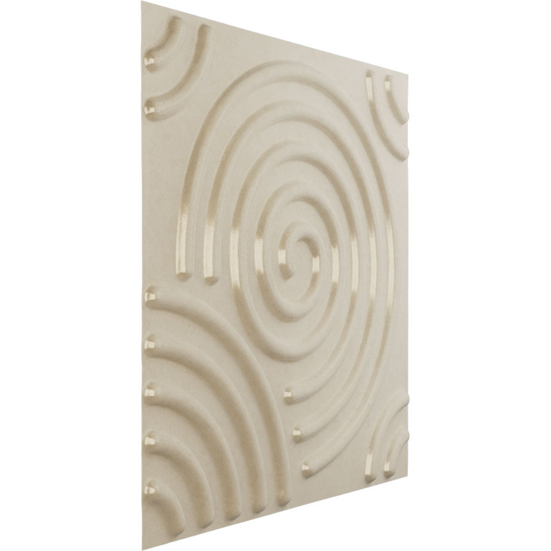 Panneau mural décoratif 3D en spirale EnduraWall l 19 5/8 po x H 19 5/8 po, brume de perle métallique universelle (couvre 2,67 pieds carrés)