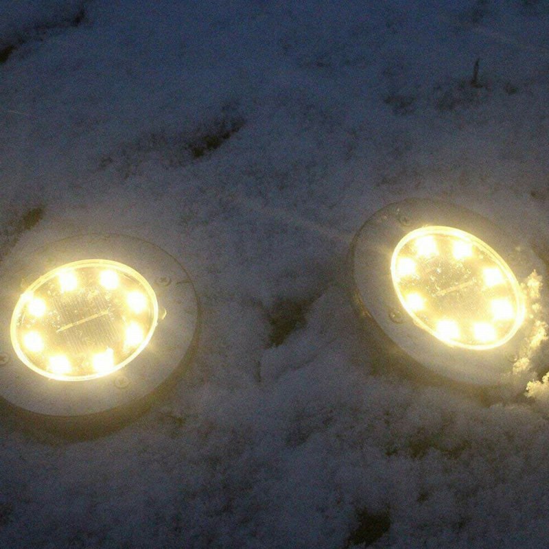 Low Voltage Solar Powered Integrated LED Metal Well Light Pack, Cold White