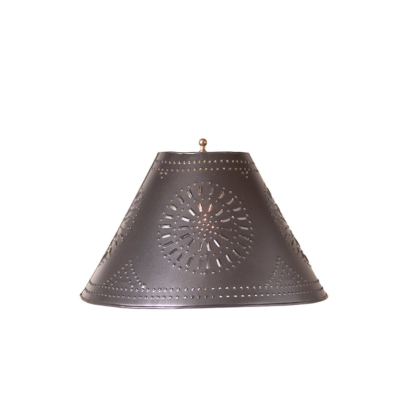 Metal Empire Lamp Shade, 8.5" H x 12.5" W x 12.5" D, Textured Black