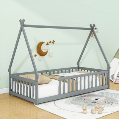 Lit simple en bois en forme de tipi en forme de tente