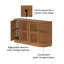 Buffet Contour, 3 portes (1495 x 406 x 762 mm / 59 x 16 x 30 po)