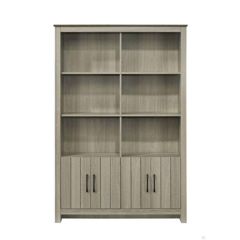 Bibliothèque en chêne gris Nyla