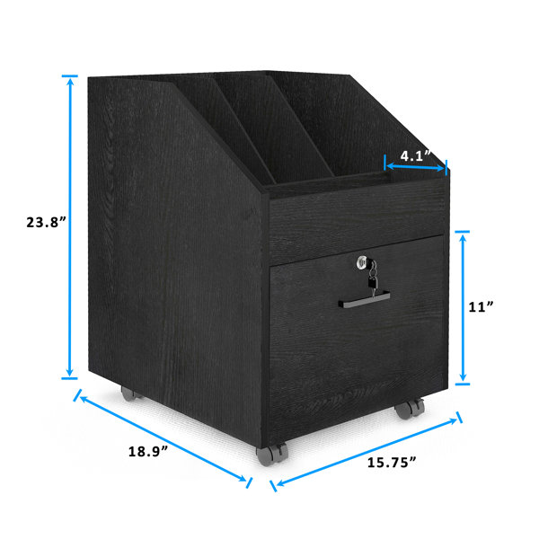 Ebern Designs 15.75'' Wide 1 -Drawer Mobile File Cabinet | Wayfair