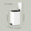 19.5x24x25.5cm Steel Kitchen Trash Can-109306555