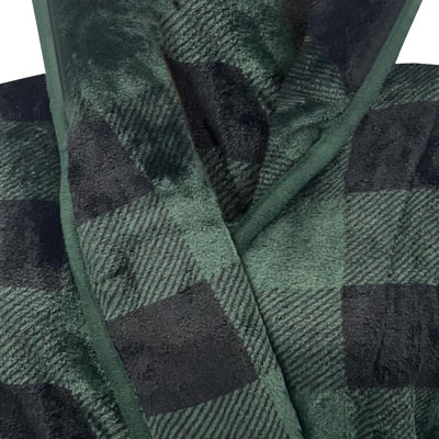 Peignoir en molleton à capuchon moelleux avec col châle et poches pour homme Elegant Comfort Luxury Luxury