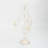 Elegant Vintage Three-Arm Candle Holder, France Style White Candle Holder With Crystal Decor, Tabletop Candelabra