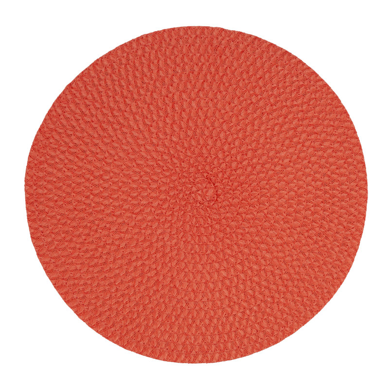Fall Fabric Pom Pom Round Placemats, Set of 4