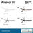 54" 3 - Blade LED Smart Standard Ceiling Fan with Pull Chain and Light Kit Included-60394235