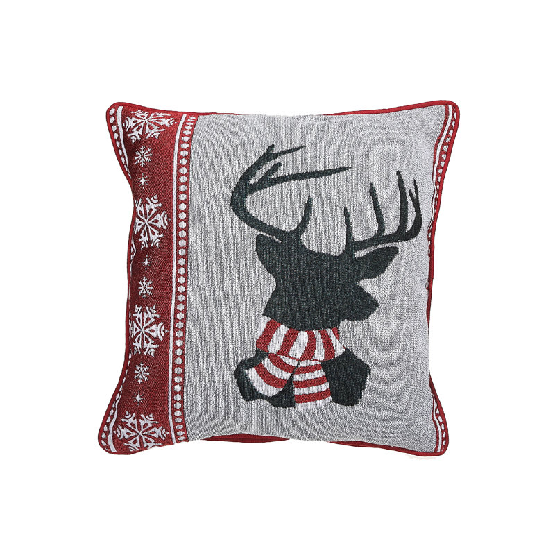 Floral Cotton Blend Throw Pillow