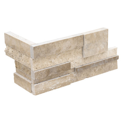 Savile Court 6 in. x 18 in.Travertine Stacked Stone Wall Tile