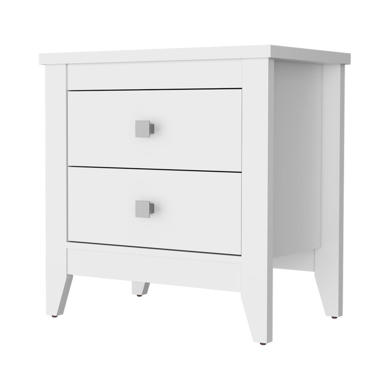 Stevonte 26.62'' W Metal Nightstand, White