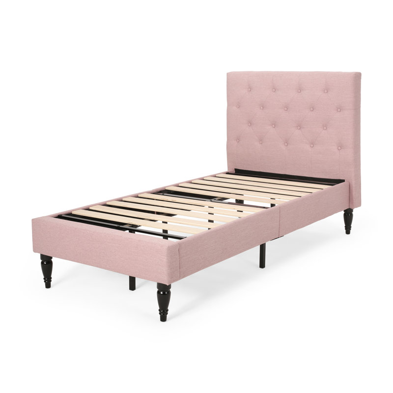 Lit plateforme tapissier Cholet, Twin, Light Blush