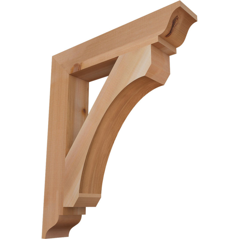 Support en bois rustique traditionnel BKTLEC01, Cèdre rouge de l'Ouest (lisse), H 26 po x l 3,5 po x P 22 po