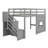 Space-Saving Designed Loft Bed With Storage Staircase And Window-310366133