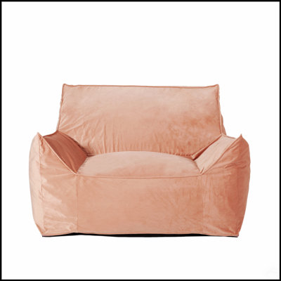 Fauteuil à billes Allea Velveteen avec accoudoirs, gris, confort luxueux et design moderne pour toute pièce