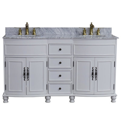 Ensemble de meuble-lavabo double 62 po Huseby