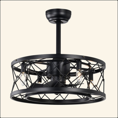 Ventilateur de plafond Moteur à courant alternatif à faible bruit Petit ventilateur de plafond à moteur réversible pour ferme, chambre à coucher, salon, chambre à coucher