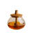 Glass & Wood Honey Jar