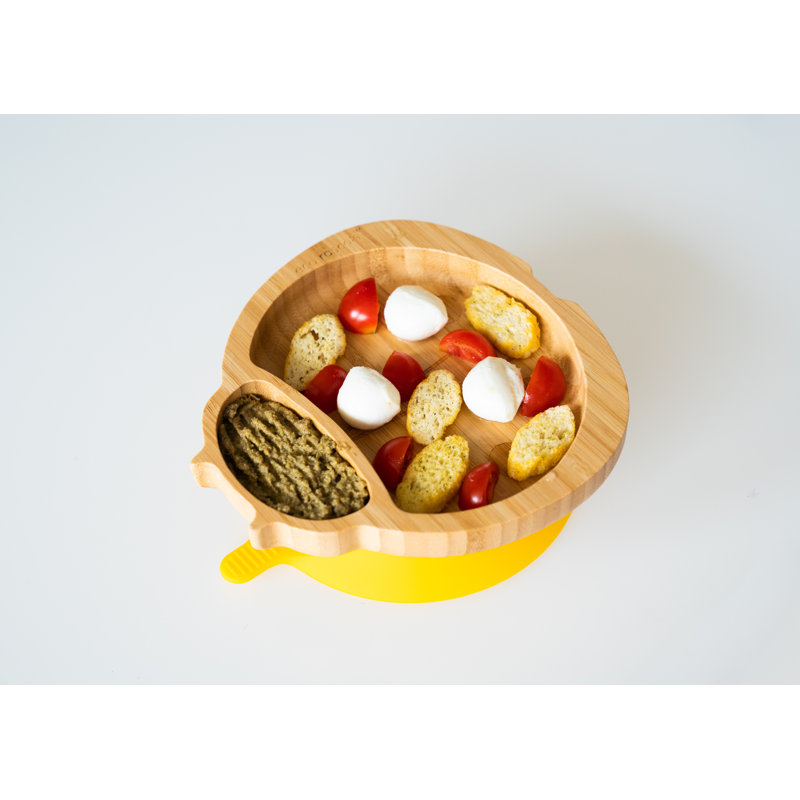 Bamboo Ladybird Plate Gift Set, Yellow