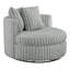 Fauteuil pivotant surdimensionné douillet et confortable avec siège à ressorts, gris, 32 po Fauteuil confortable à hauteur de bras, entièrement assemblé