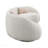 Beige Boucle Sectional Sofa W/3 Pillows