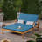 Double Chaise Lounge With Adjustable Sides And Quick-Drying Cushions For Outdoor Relaxation